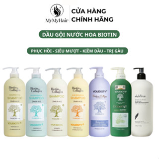 Dầu Gội Xả Phục Hồi Dưỡng Ẩm Giảm Rụng Mọc Tóc Biotin Collagen Voudioty 500ML-1000ML Trắng Vàng Xanh Lá Xanh Dương 2021