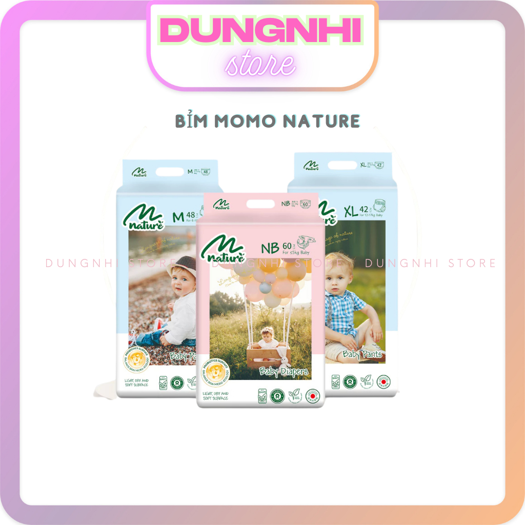 Tã/Bỉm MoMo Diamon Nature Đủ Size NB/S/M/L/XL/XXL