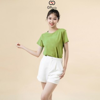 Áo phông thun trơn nữ tay cộc dáng basic