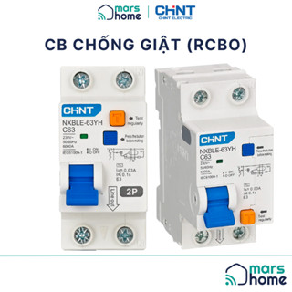 (Mẫu mới) RCBO, CB chống giật, Aptomat chống giật CHINT chính hãng - 1P, 2P, 3P 10A - 63A