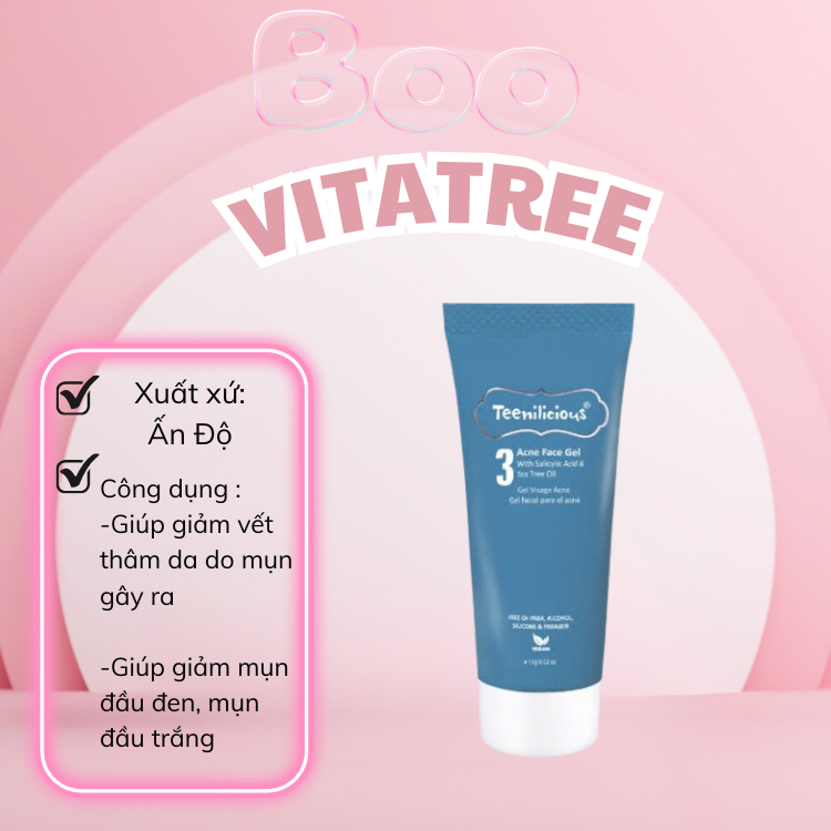 Teenilicious - Gel Hỗ Trợ Trị Mụn Acne Face Gel- 15g