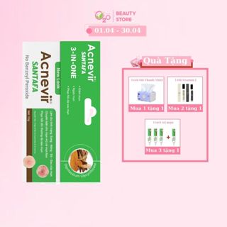 Gel Chấm Mụn Cấp Tốc Hỗ Trợ Giảm Mụn Bọc, Mụn Mủ, Mụn Trứng Cá An Toàn Cho Da Acnevir Santafa Tuýp 10gr