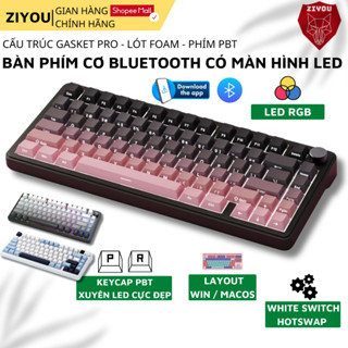 Bàn Phím Cơ Có Màn Hình LED Ziyou X85 PRO VIP RGB Có App Tùy Chỉnh, Trục Cơ White Jade  Switch