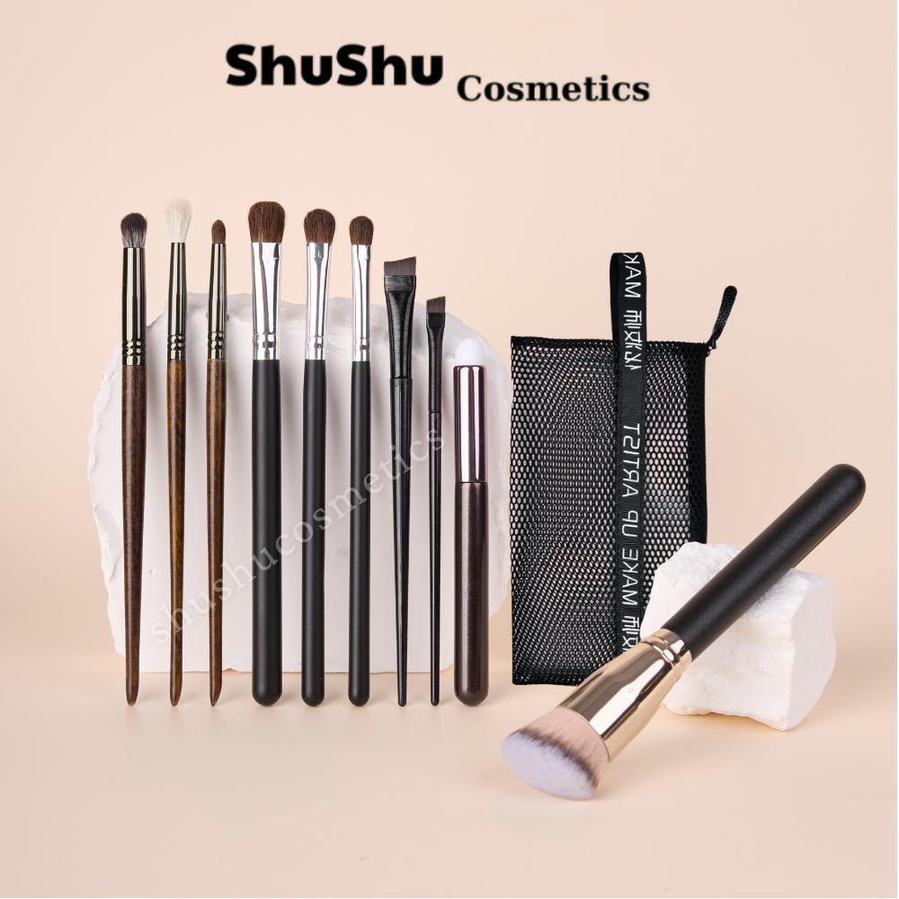 Bộ Cọ Trang Điểm 10 Cây Tổng Hợp OVW Bộ Cọ Makeup Cơ Bản Cho Người Mới Bắt Đầu Tặng Kèm Túi SHUSHU COSMETICS