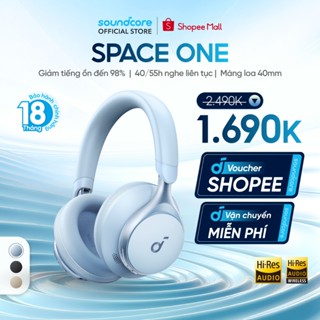 Tai nghe không dây chụp tai soundcore Space One | Âm thanh Hi-res | Giảm ồn 98% | 55h phát nhạc