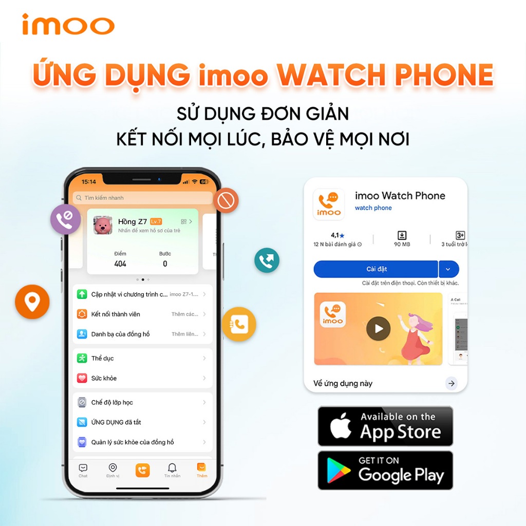 Đồng Hồ Thông Minh Trẻ Em Lắp Sim imoo Z1 Gọi Điện Thoại video call HD/Định Vị GPS Chính Xác/4G Smartwatch/Kháng Nước | BigBuy360 - bigbuy360.vn