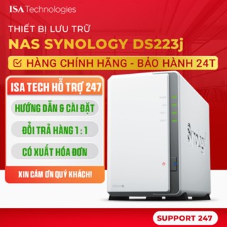 Thiết bị lưu trữ NAS Synology DS223J – 2 khe cắm ổ cứng, Hỗ trợ RAID, Chính hãng