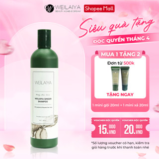 Dầu gội gừng trắng thảo dược Weilaiya Ginger Shampoo ngăn rụng và kích thích mọc tóc 400ml
