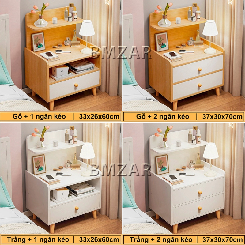 Bmzar Tủ đầu giường nhiều ngăn kéo phong cách Châu Âu gỗ cao cấp phù hợp với phòng khách phòng ngủ | BigBuy360 - bigbuy360.vn