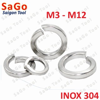 Vòng Đệm Vênh - Long Đền Vênh INOX 304 M3 M4 M5 M6 M8 M10 M12