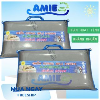 Gối Cao Su Non Than Hoạt Tính Thoáng Khí, Đàn Hồi Tốt, Êm Mềm Dễ Chịu Size 40x60cm, 50x70cm