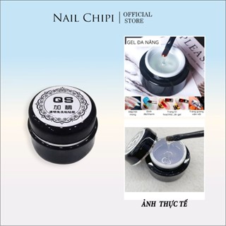 Gel đa năng gel QS vẽ nổi trang trí móng đính đá nail gel thuỷ tinh hũ 20ml