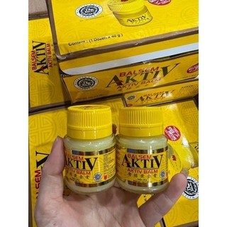 1 chai Dầu cù là xoa bóp balsem aktiv  màu vàng 40gr