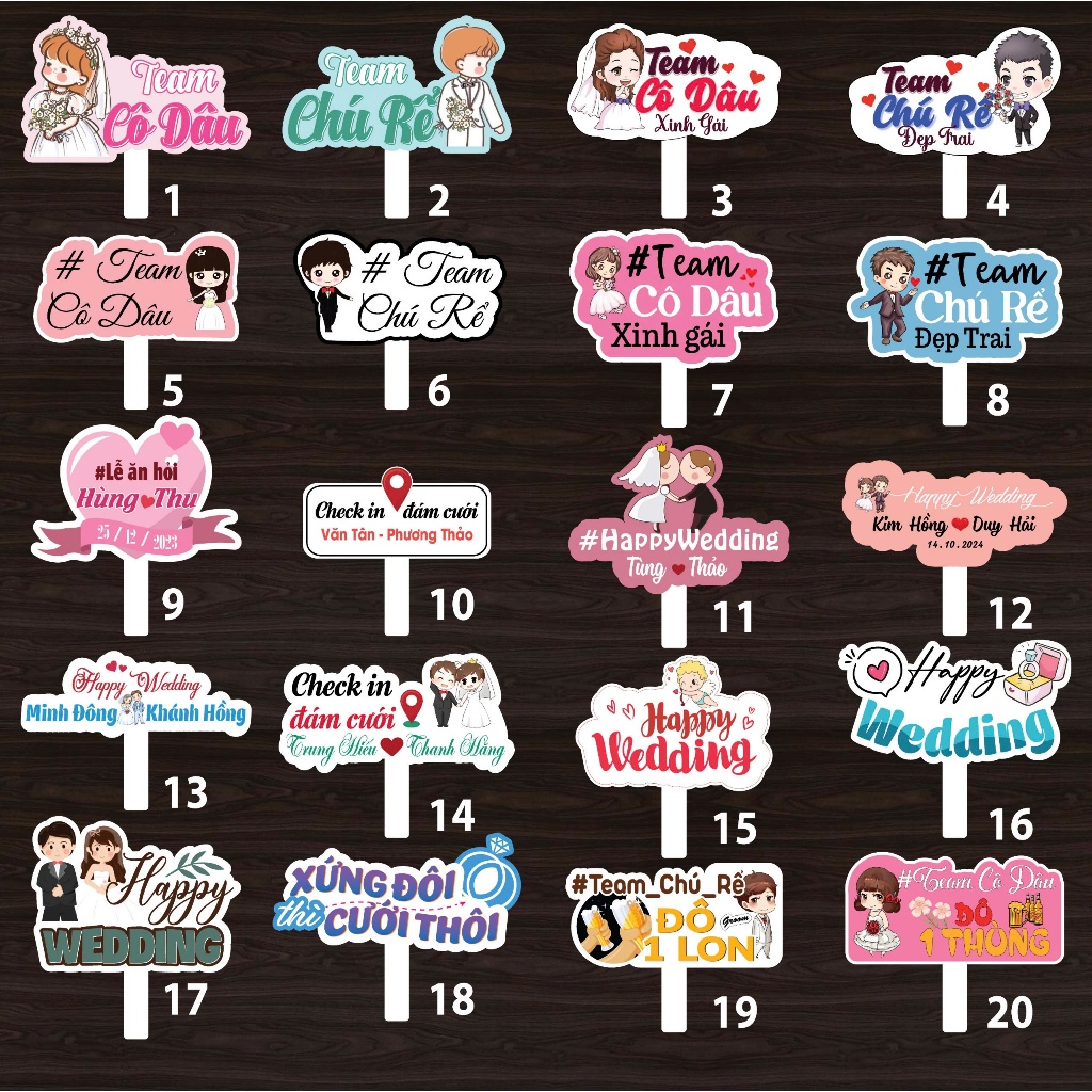 [HASHTAG] Hashtag Cầm Tay Chụp Hình Đám Cưới, Sinh Nhật, Sự Kiện, Họp Lớp...Thiết Kế Theo Yêu Cầu