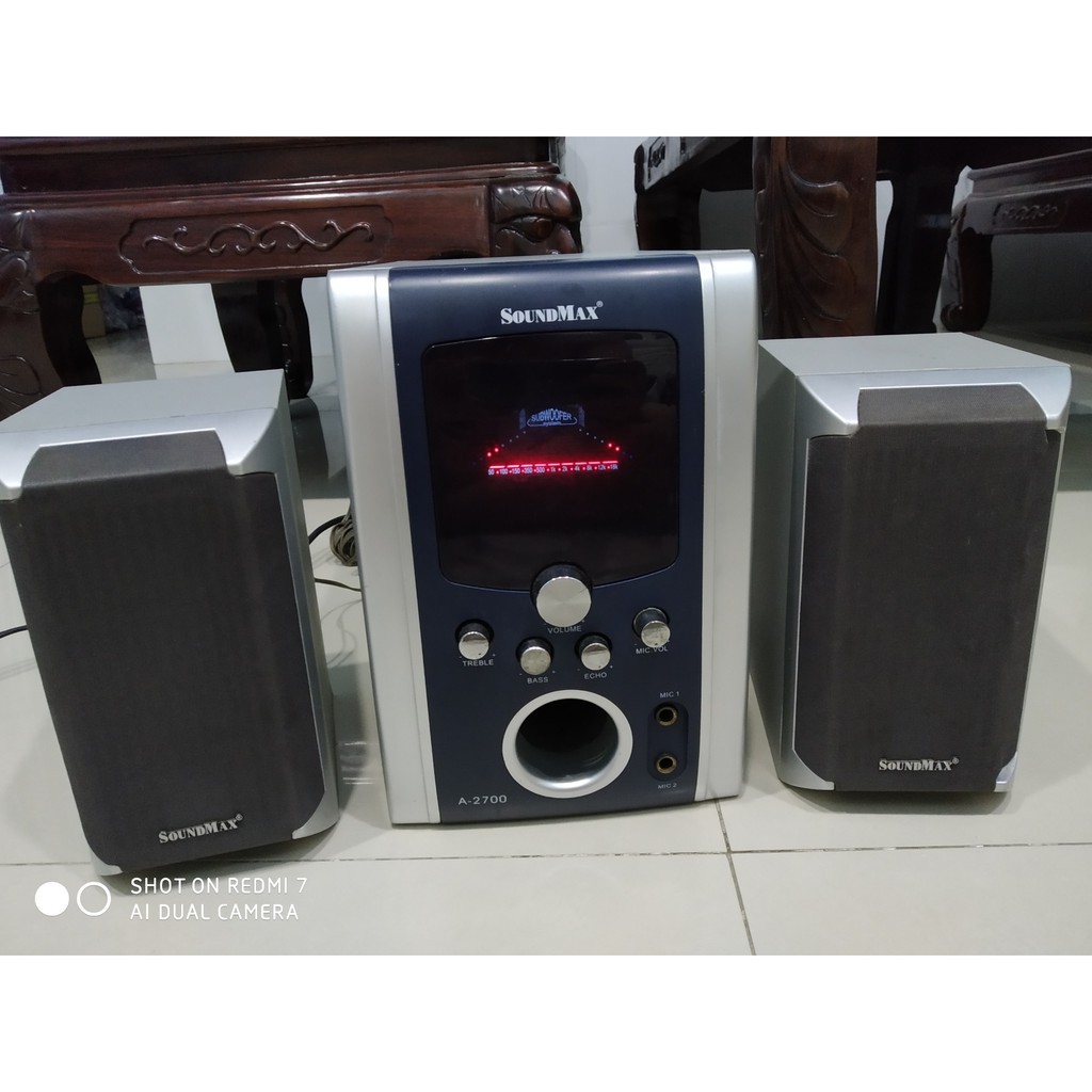 Loa bluetooth nhật Somax A2700 - 2.1 - Bass treble hay , 65w - qua sử dụng đẹp - tặng dây 3.5, bảo h