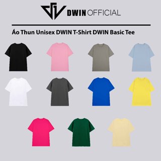 Áo thun trơn nam nữ DWIN basic tee tay lỡ phông cotton unisex oversize form rộng local brand tshirt