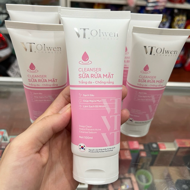 Sữa Rửa Mặt Trắng Da-Chống nắng VT.Olwen 100ml