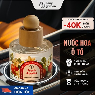 Nước Hoa Ô Tô Cao Cấp 50ml/100ml HENY GARDEN - Nước Hoa Xe Hơi, Tinh Dầu Thơm Xe Ô Tô Khử Mùi, Chống Say Xe
