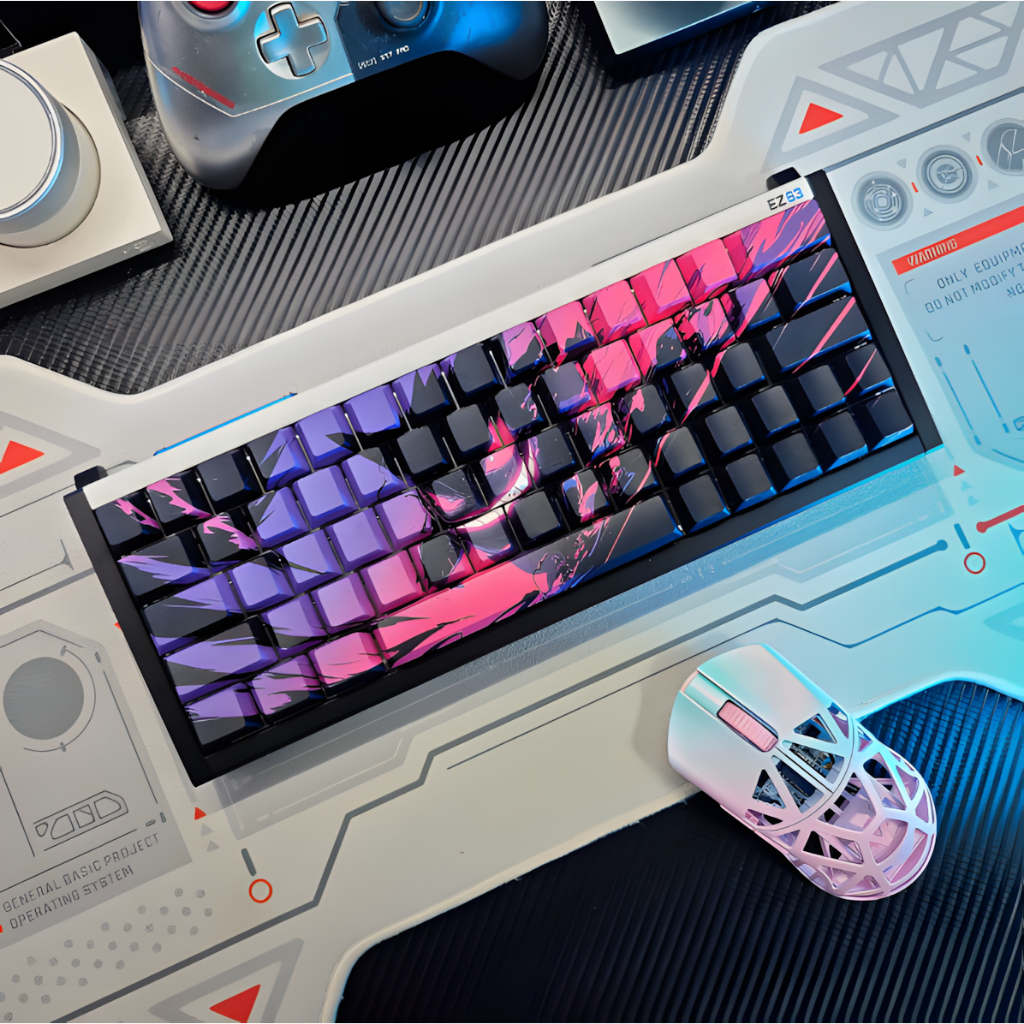 BỘ KEYCAP ENGRAVED SIDE TRANSPARENT XUYÊN LED NINJA ẨN NHỰA PBT 129 PHÍM CHERRY PROFILE