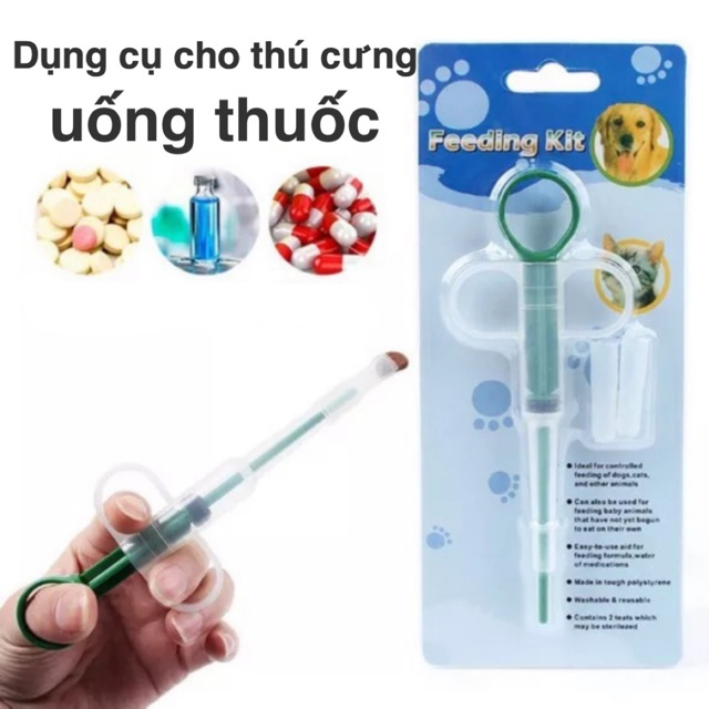 Dụng cụ cho chó mèo con uống thuốc - [Nông Trại Thú Cưng]