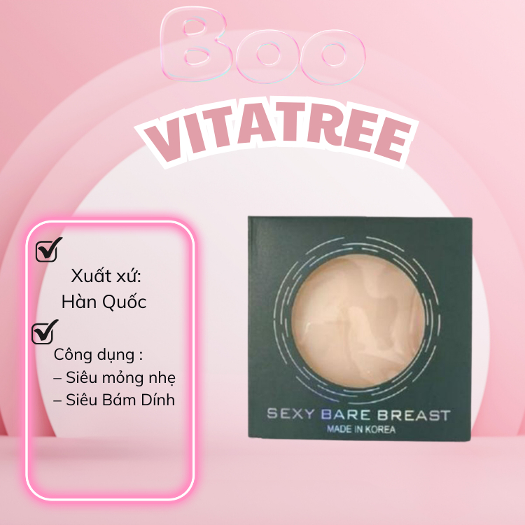 Miếng Dán Ngực Hàn Quốc Silicon  Sexy Bare