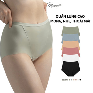 Quần Lót Nữ Mustoto Trơn Mỏng Lưng Cao Ôm Bụng Thoải Mái Anise (MQ09)