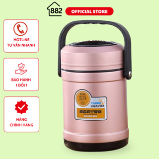 Cặp lồng Xanbo inox 304 cao cấp giữ nhiệt, Cà mèn inox siêu tiện lợi. Dung tích 1,5L/2L