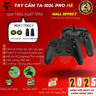 [BH 24 tháng]Tay cầm Chơi Game Xbox có dây TA 102L PRO 360 độ rung dùng cho PC Laptop, PS3, ĐT , android