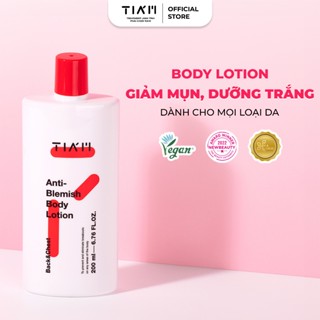 Sữa Dưỡng Thể Giảm Mụn, Dưỡng Trắng Body Calamine, AHA, BHA Tia'm Anti-Blemish Body Lotion 200ml
