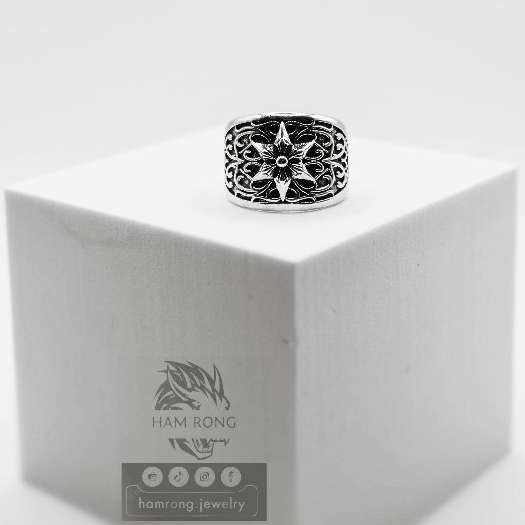 [TẶNG HỘP] Nhẫn bạc S925 họa tiết ngôi sao 5 cánh | Nhẫn bạc S925 Astralis 8 HAMRONG