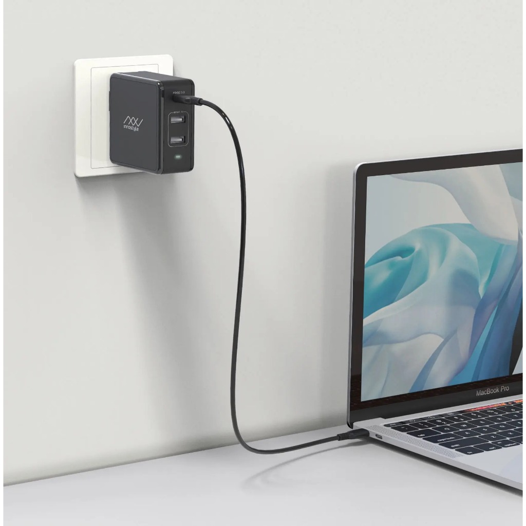 Củ sạc nhanh 73W Innostyle GoMAX Plus đa cổng cho Macbook (USB-C PD 61W + USB-A Smart AI) chính hãng | BigBuy360 - bigbuy360.vn
