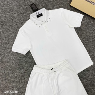 Bộ Quần Áo Dsq2 Đính Đá Quanh Cổ Quần Gió Chất Gai Cá Sấu Cao Cấp - Bộ Quần Áo Dsq2 Phong Cách Boy Phố Hot Trend 2025