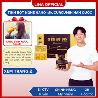  Tinh Bột Nghệ Nano 365 Curcumin Premium Hàn Quốc Cao Cấp 32 Tép 100 Tép - Mỹ Phẩm Lina 