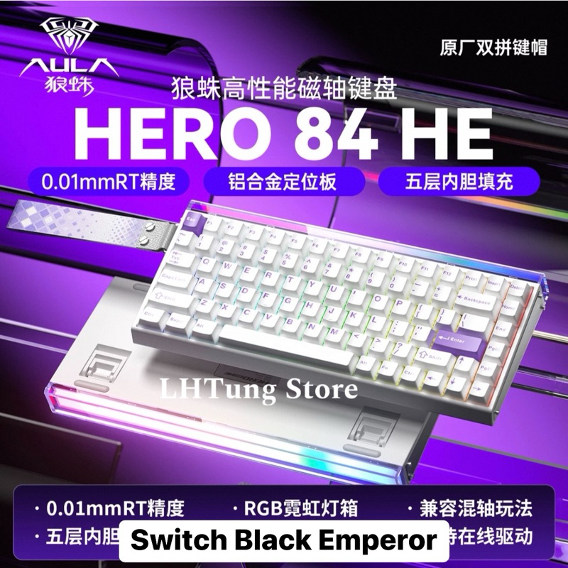 [SẴN GIAO] Bàn phím cơ gaming AULA Hero68 | Hero84 | Rapid Trigger | 8000hz | 125k ScanRate | TypeC | RGB | BigBuy360 - bigbuy360.vn