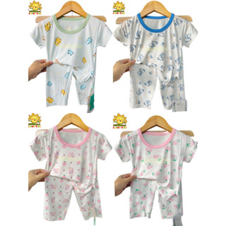 Đồ bộ tay ngắn quần lửng cho bé từ 10-23kg (2-6 tuổi) chất vải thun lạnh tencel Quảng Châu