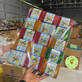 Lố 60 miếng rửa bát kim tuyến, Miếng cọ xoong nồi tạo bọt, siêu sạch nhiều màu sắc hàng đẹp loại 1
