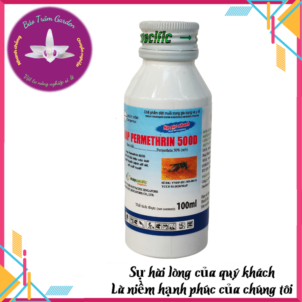 Chế phẩm trừ muỗi Map Permethrin 50EC/50OD chai 100ml