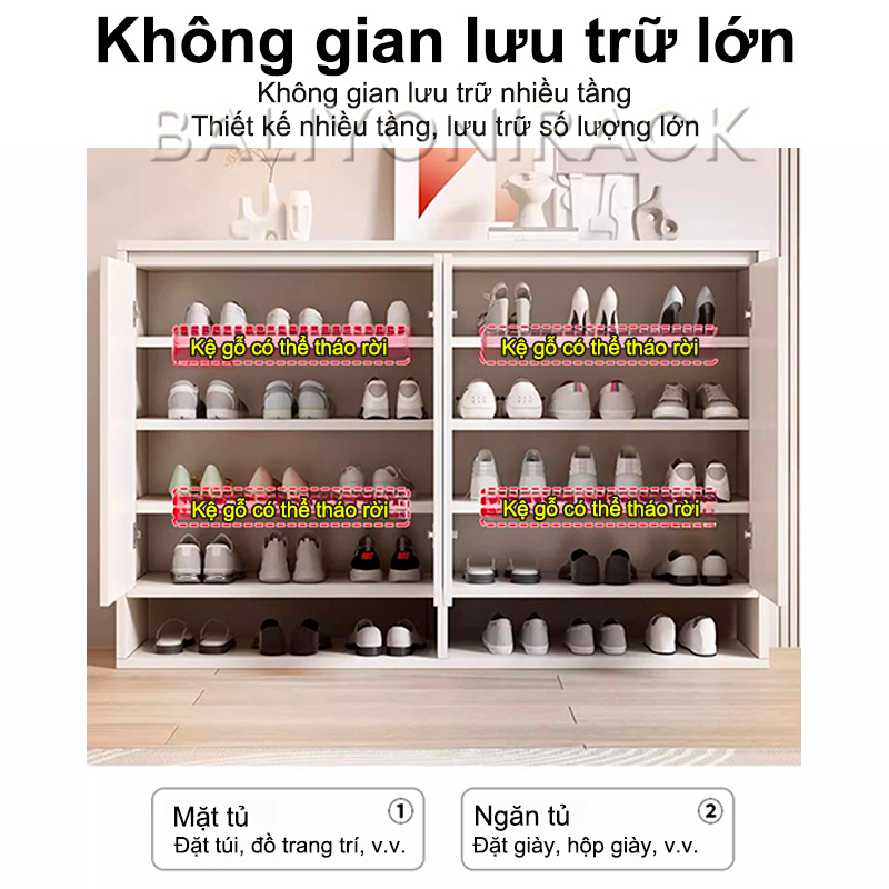 Bali Tủ Đựng Giày Thông Minh 4 Cánh Tủ Giầy Gỗ Đa Năng Nhiều Ngăn Tiện Lợi Chất Liệu Gỗ MDF Cao Cấp | BigBuy360 - bigbuy360.vn