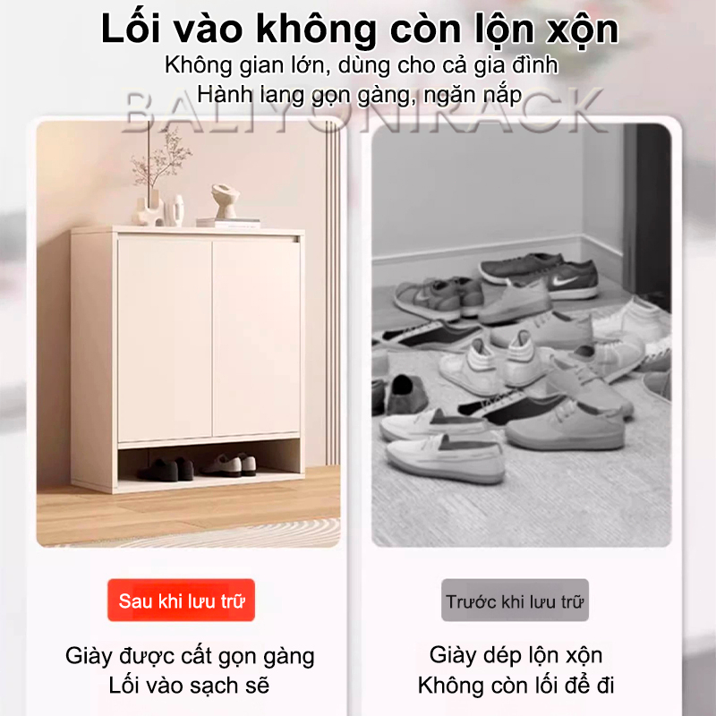 Bali Tủ Đựng Giày Thông Minh 4 Cánh Tủ Giầy Gỗ Đa Năng Nhiều Ngăn Tiện Lợi Chất Liệu Gỗ MDF Cao Cấp | BigBuy360 - bigbuy360.vn