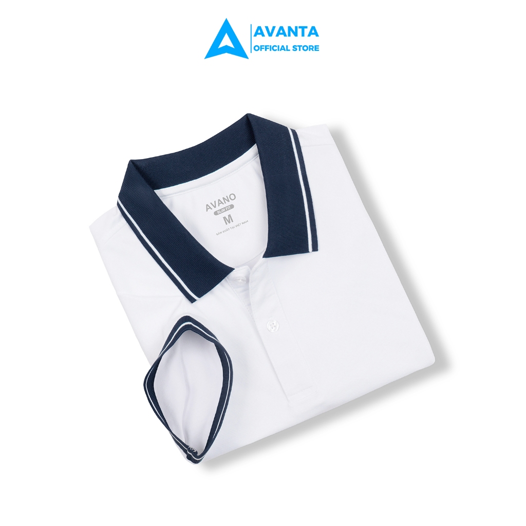 Áo polo trắng nam AVANTA vải Cotton mắt chim mềm mịn thoáng mát không bai xù PL03
