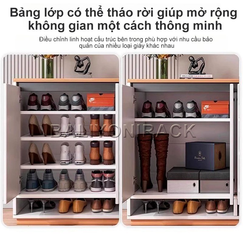 Bali Tủ Đựng Giày Thông Minh 4 Cánh Tủ Giầy Gỗ Đa Năng Nhiều Ngăn Tiện Lợi Chất Liệu Gỗ MDF Cao Cấp | BigBuy360 - bigbuy360.vn