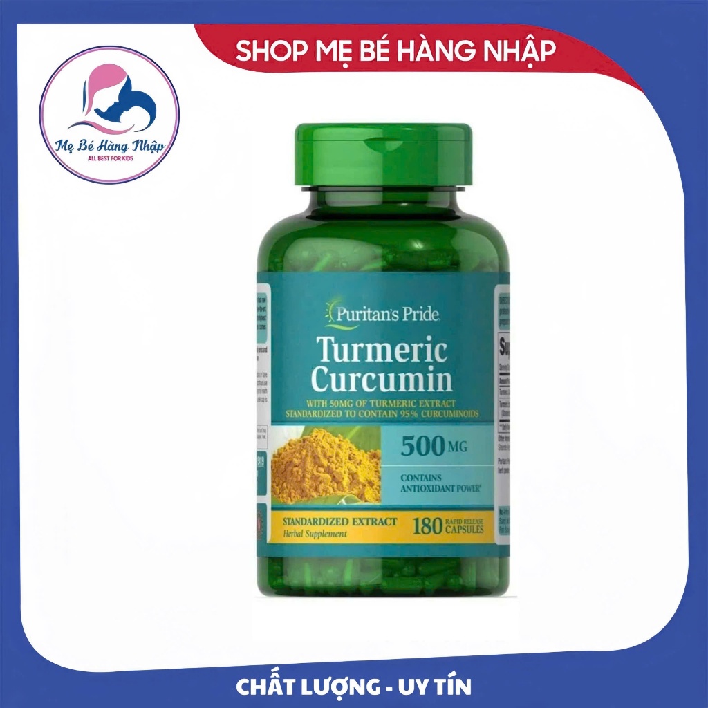 Viên uống tinh chất nghệ Puritan’s Pride Turmeric Curcumin 500mg 180 viên