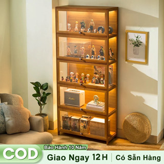 Woodland Tủ trưng bày sản phẩm bằng tủ kính acrylic trong suốt tủ sách dễ dàng lắp đặt