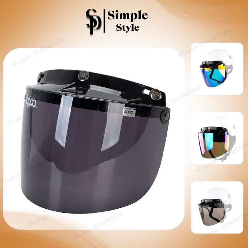 Kính BOGO, Kính BOGO KLT A36 Gắn Nón Bảo Hiểm – Phù Hợp Cho Nón 3/4 và Nón 1/2