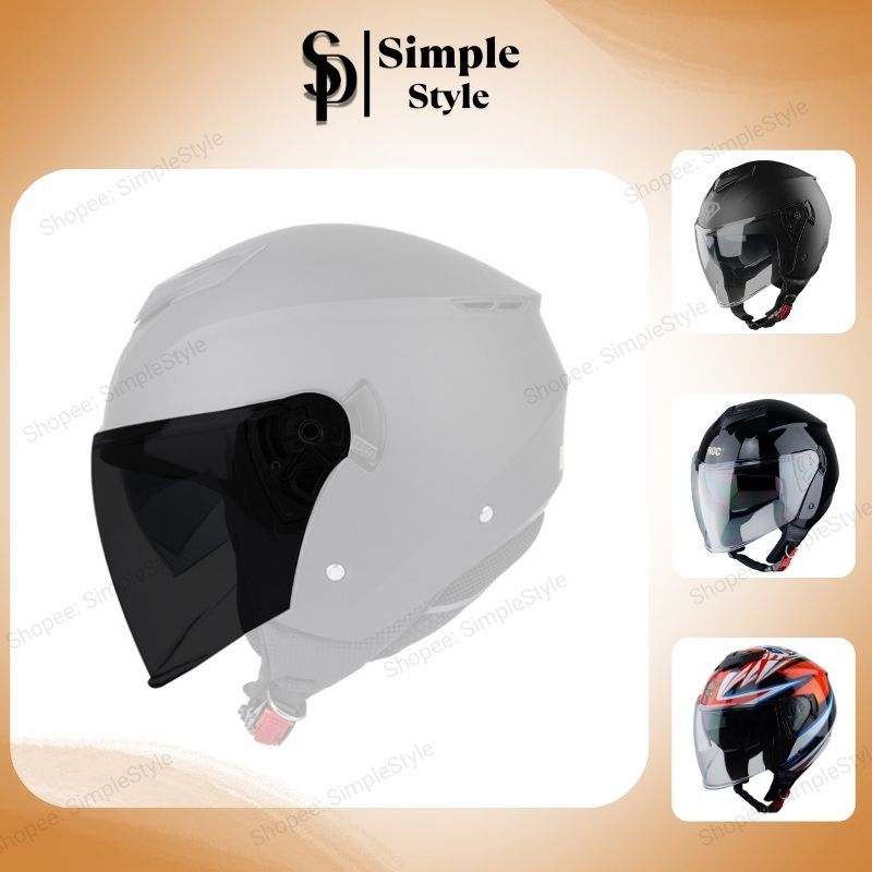 Kính Thay Thế Mũ Bảo Hiểm 3/4 Yohe 852 - Lắp Vừa Nón Royal M789,Roc 07