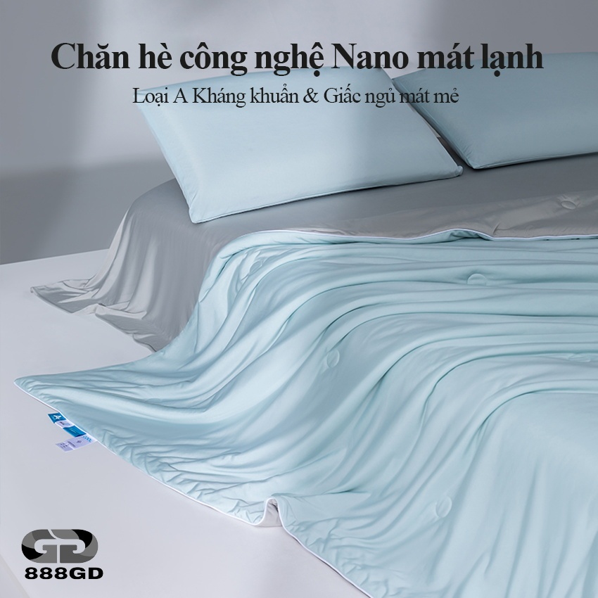 Chăn hè mát lạnh 888GD Chăn điều hòa công nghệ Nano mát lạnh mềm mịn Kháng Khuẩn Tốt, Hút Ẩm Nhanh