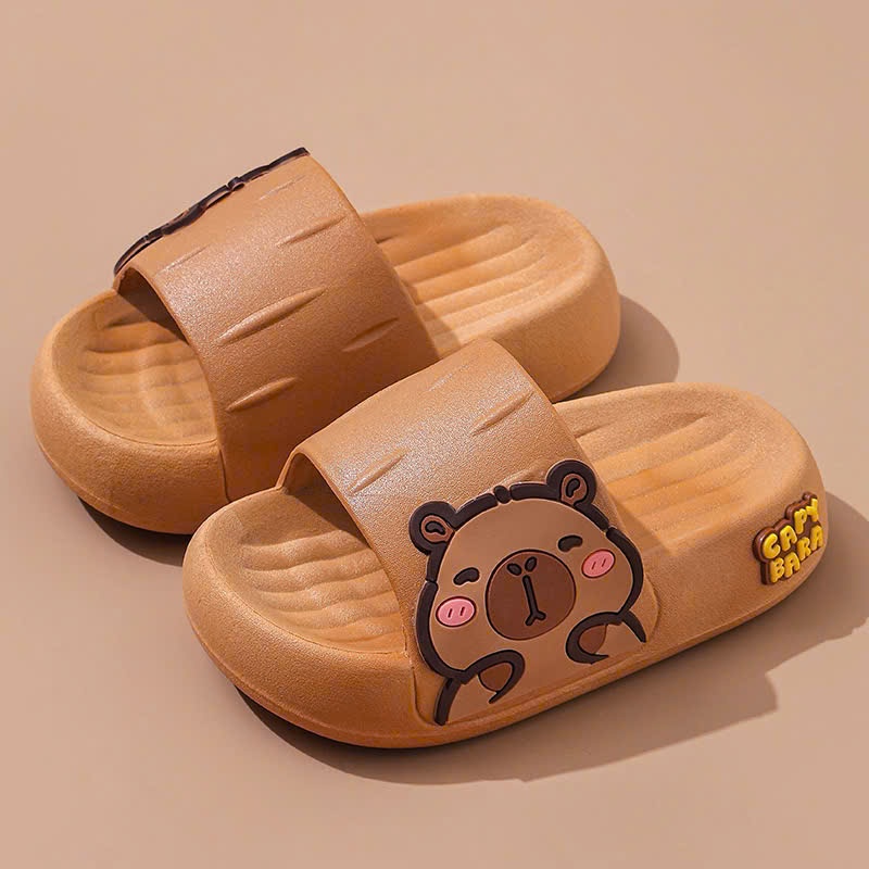 Dép bánh mì cho bé trai bé gái hình gấu capy siêu mềm ôm chân cho bé trai bé gái, mùa hè siêu mát
