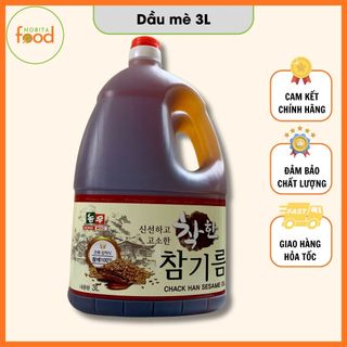  Can dầu mè 3L Nongwoo Hàn Quốc  Hoả tốc  