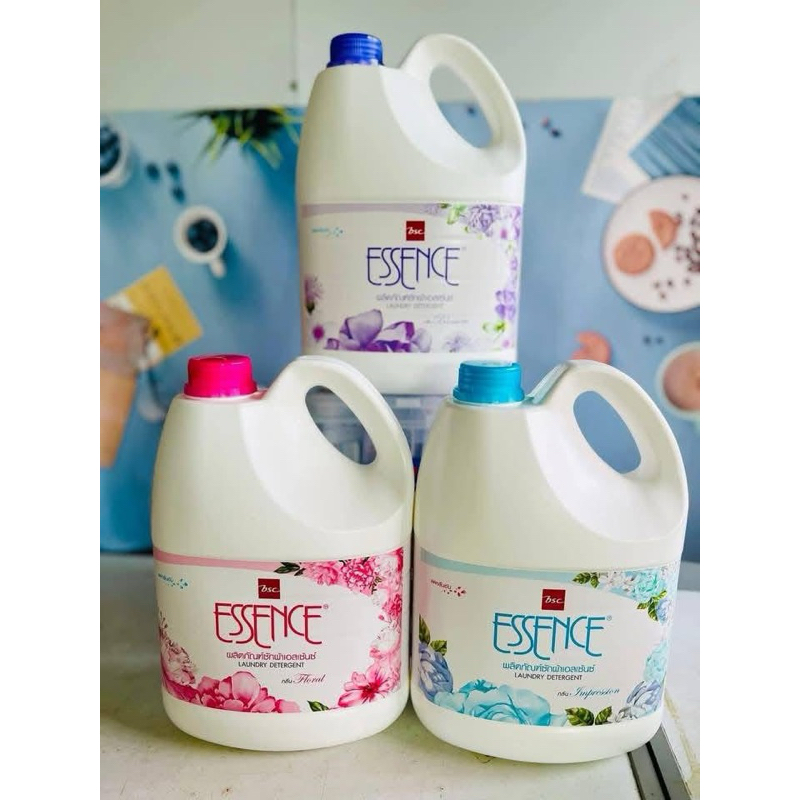 nước giặt Essence hàng thái thơm lừng đủ 3 màu. Can 3,5 lít