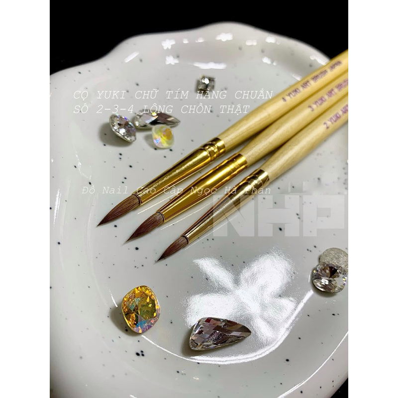 cọ yuki tròn lông chồn thật số 2-3-4